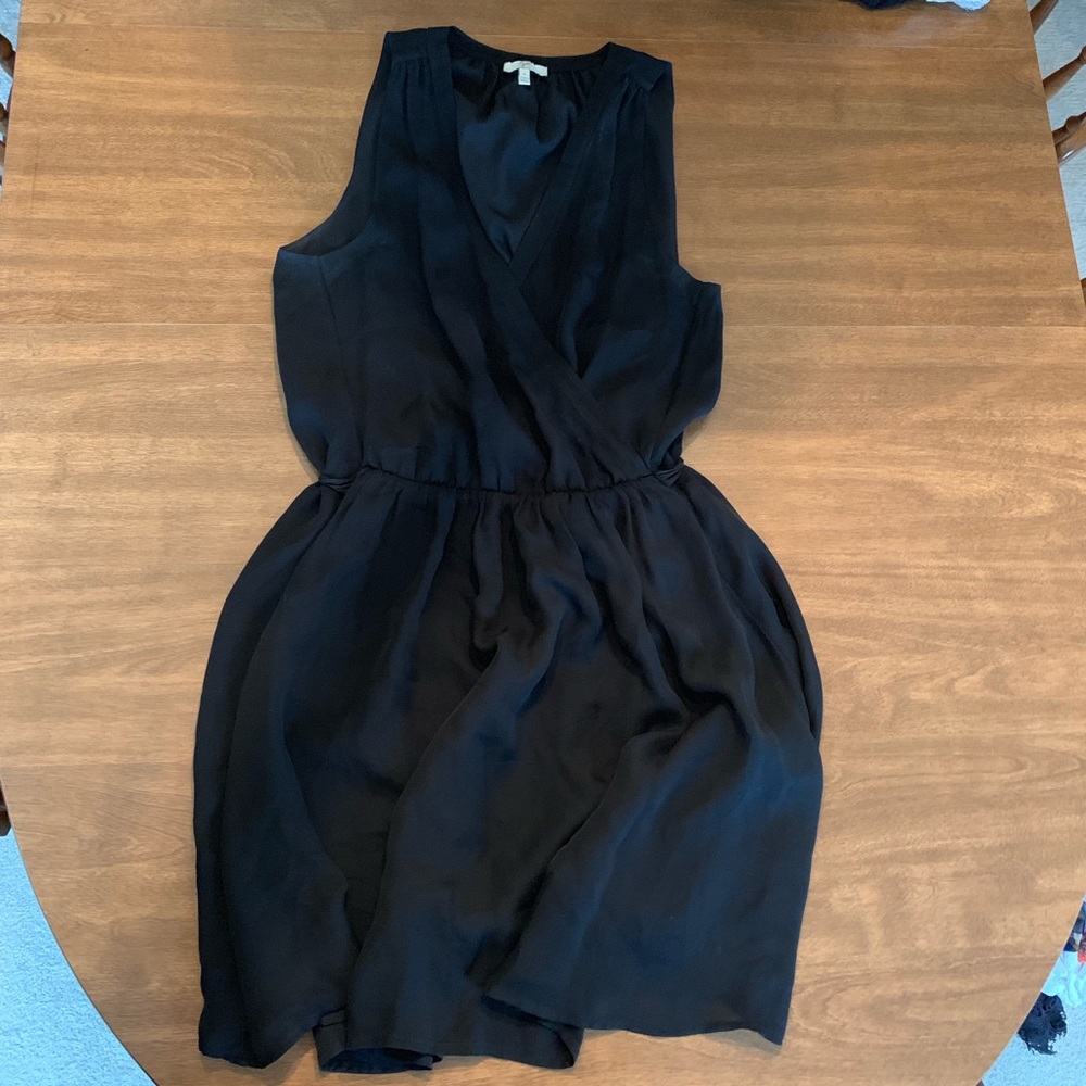 Joie Silk Black Wrap Dress Sleeveless Small